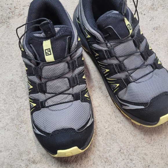 Kids unisex Salomon XA Pro water proof Shoes size 2 Excellent - Picture 4 of 6